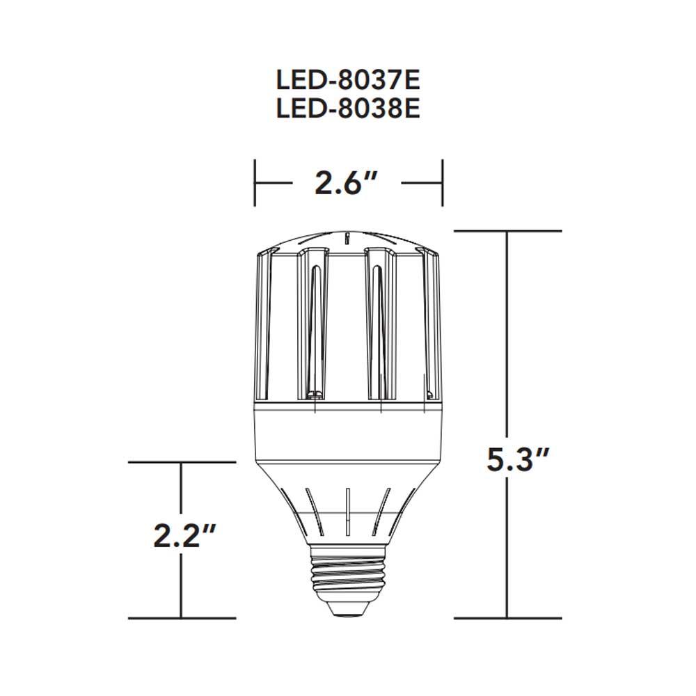 Retrofit LED Corn Bulb, 14W, 1990 Lumens, Selectable CCT, 30K/40K/50K, E26 Base, 120-277V - Bees Lighting
