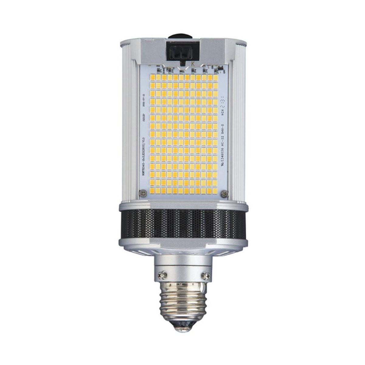 Wall Pack/Shoebox LED Retrofit Lamp, 50W, 7200 Lumens, Selectable CCT, 30K/40K/50K, E26 Base, 120-277V - Bees Lighting