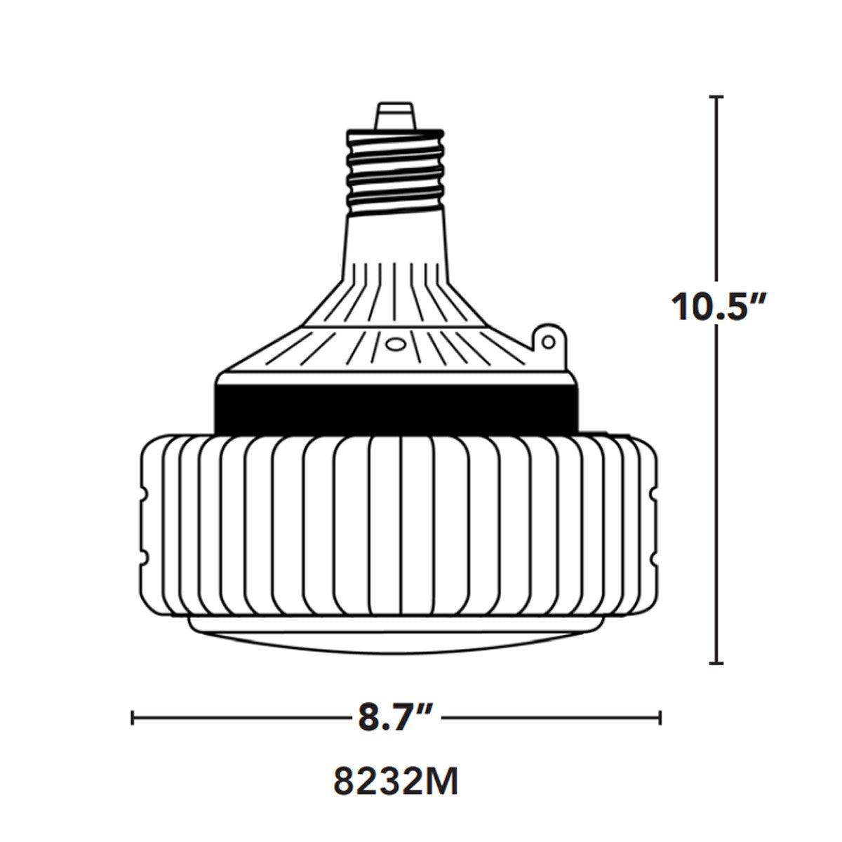 Retrofit LED High Bay Bulb, 140W, 19500 Lumens, Selectable CCT, 30K/40K/50K, EX39 Mogul Extended Base, 120-277V - Bees Lighting