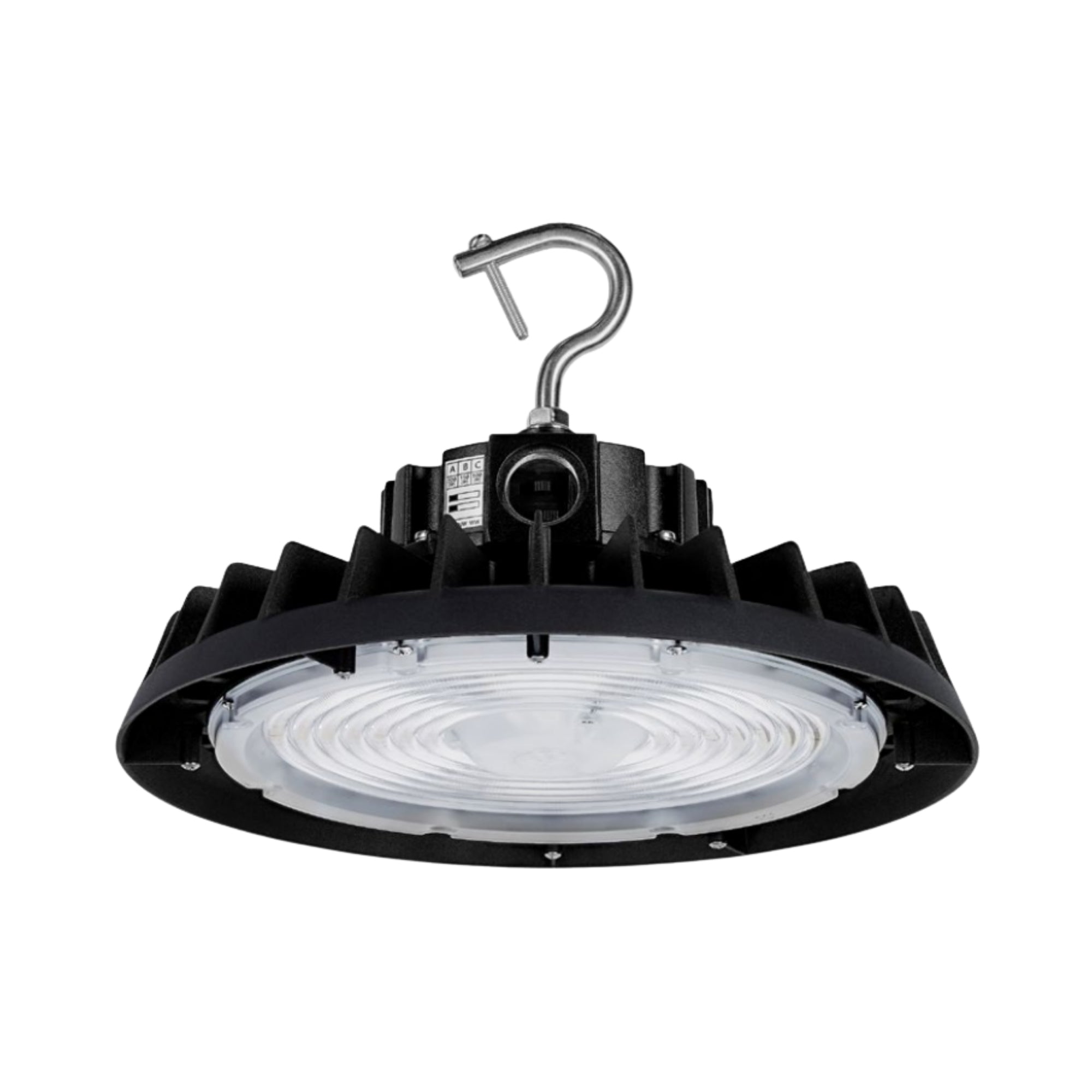 UFO High Bay Light, 200W, 30000 Lumens, 35K/40K/50K, 120-347V, Black