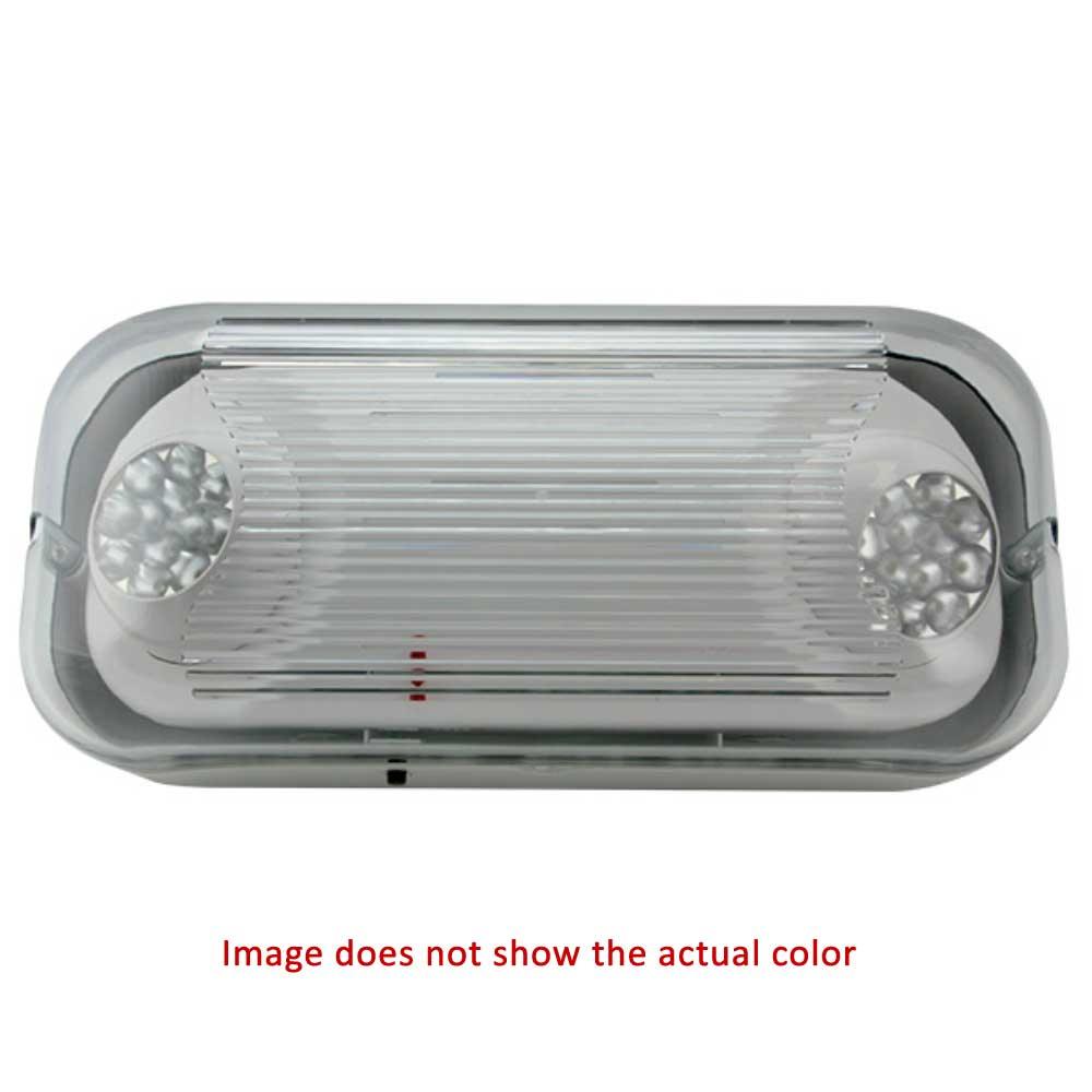 LED Emergency Light, 2 Watts, Dual Adjustable Head, 120-277V, Wet Rated, Black - Bees Lighting