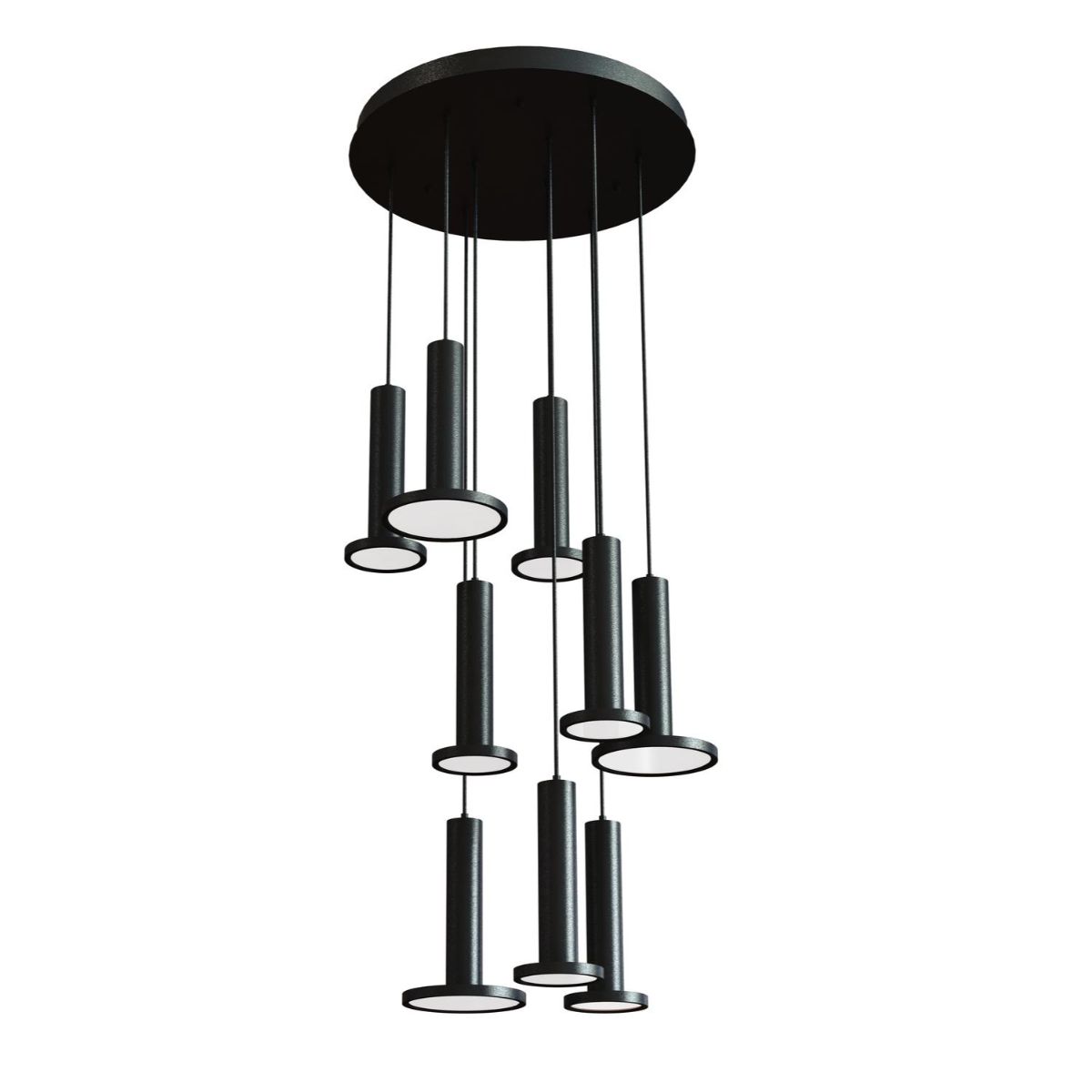 Luna 24 in. 9 Lights LED Pendant Light Black Finish - Bees Lighting