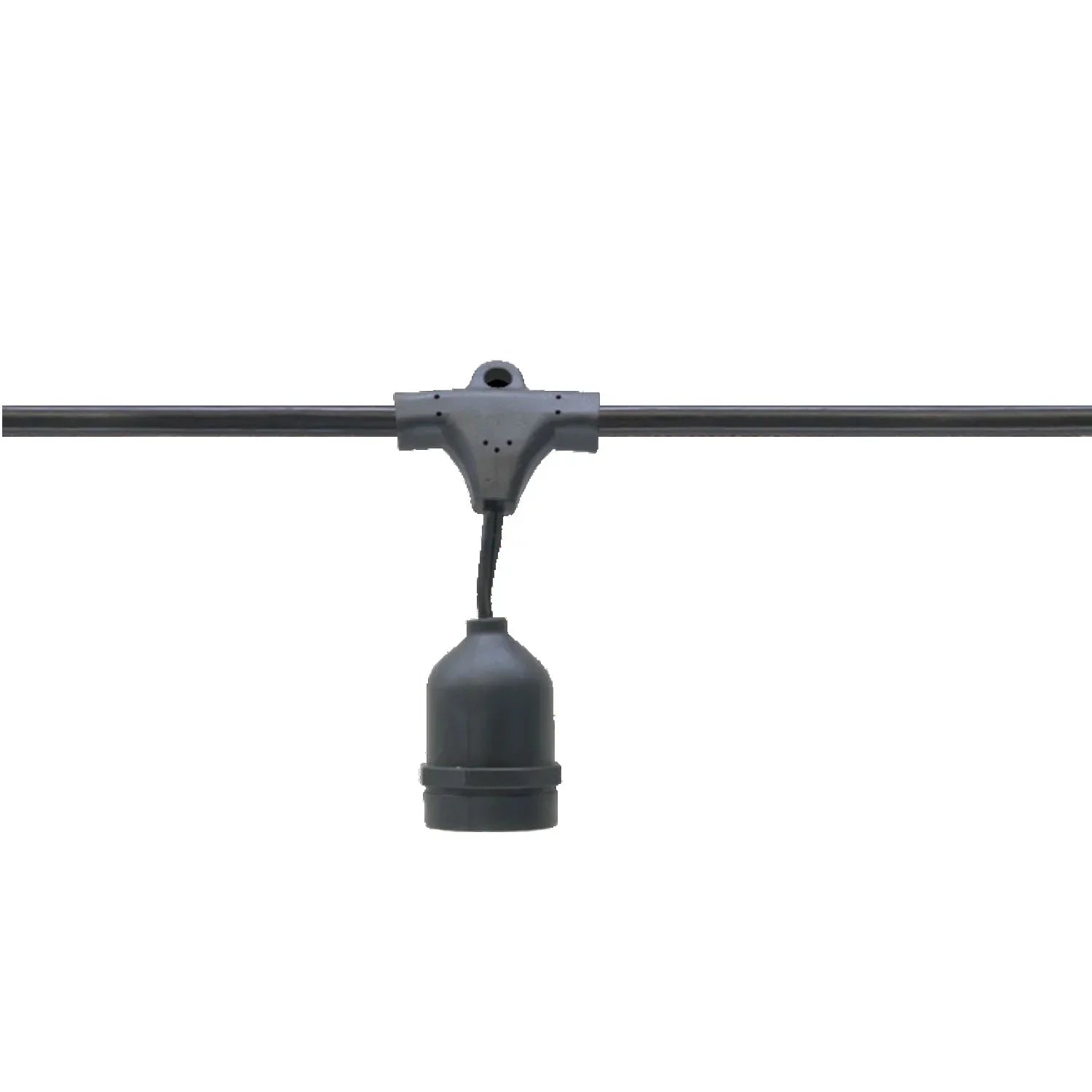 Commercial Grade Light String, Suspended 50 sockets, E26 Medium Base, 100 Feet - Bees Lighting
