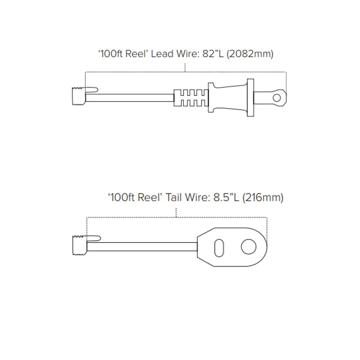 Commercial Grade Light String, Suspended 50 sockets, E26 Medium Base, 100 Feet - Bees Lighting