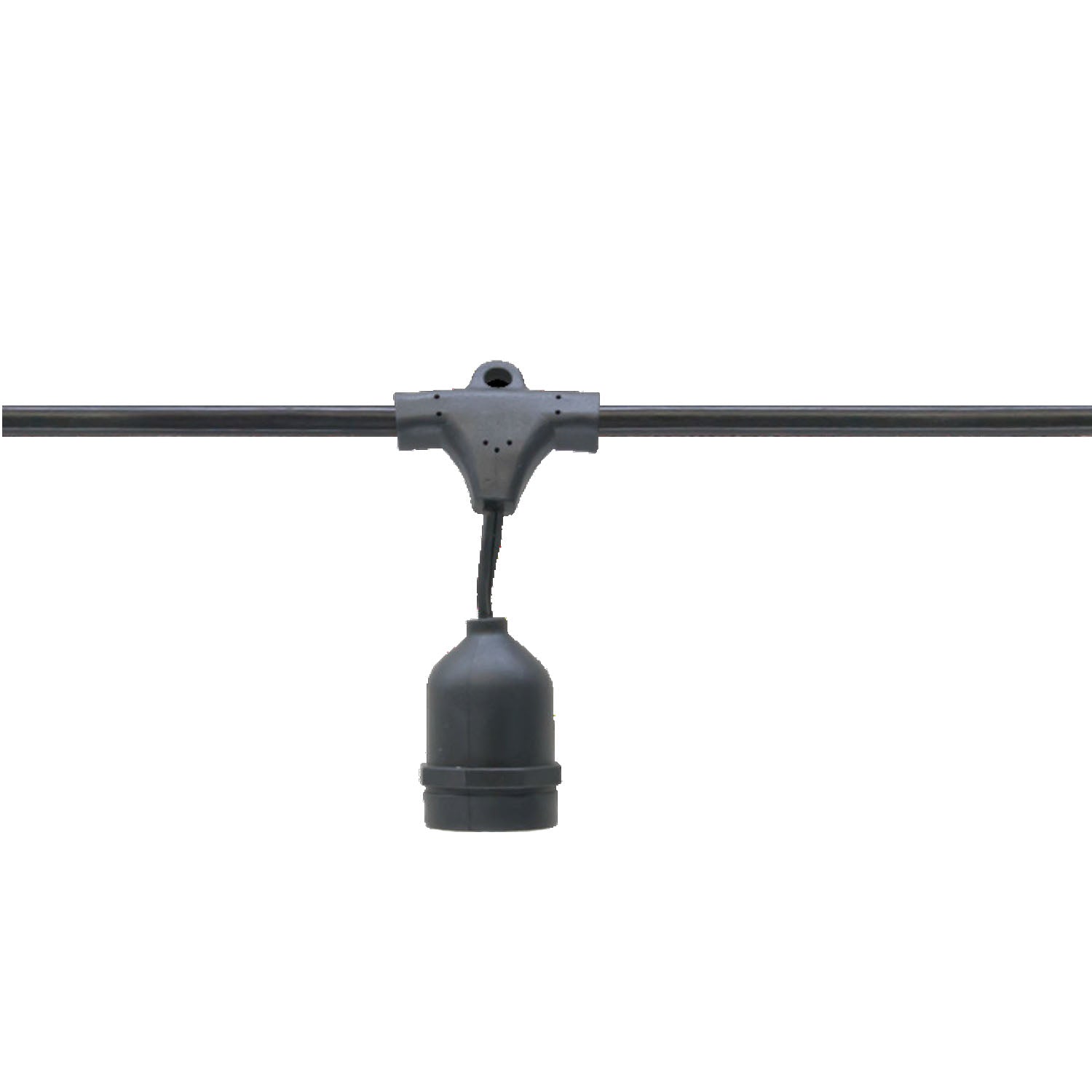 Commercial Grade String light, Suspended 165 sockets, E26 Medium Base, 330 Feet - Bees Lighting