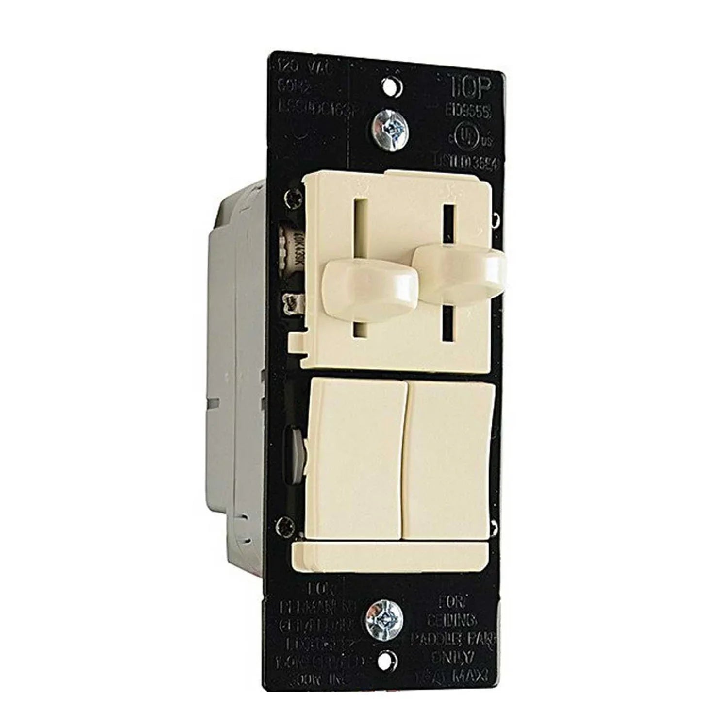 Legrand LSDC163P Dual Slide 3-Way Dimmer and 3-Speed Fan Control Switch - Bees Lighting