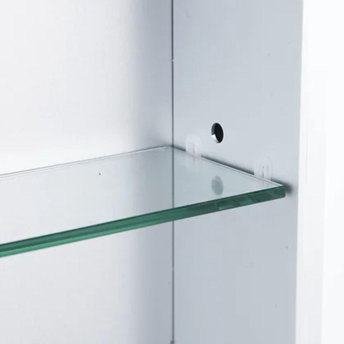 Edison 34 In. X 24 In. Tri-color LED Dual Door Cabinet Mirror With Touch On/Off Dimmer Function - Bees Lighting