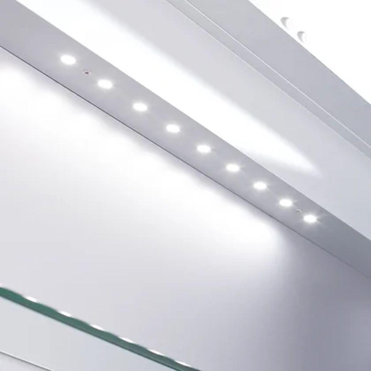 Edison 34 In. X 24 In. Tri-color LED Dual Door Cabinet Mirror With Touch On/Off Dimmer Function - Bees Lighting