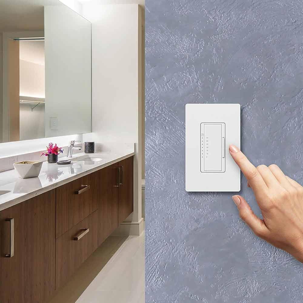 Maestro Countdown Timer Switch, 5-60 Minutes, 3A Fan|150W LED, White - Bees Lighting