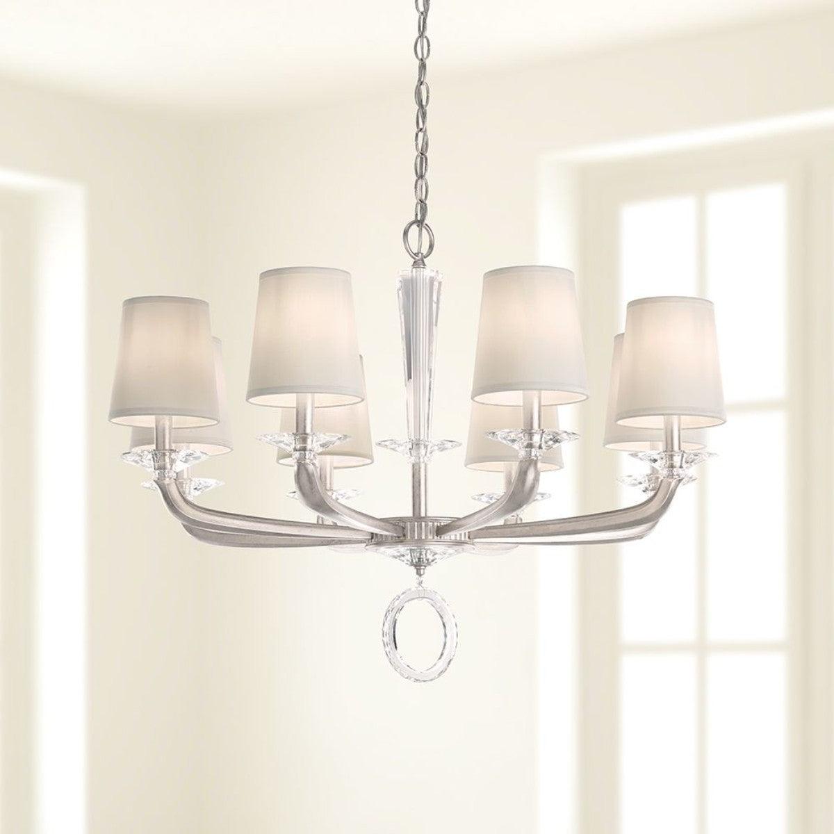 Emilea 33 inch 8 Lights Chandelier with Clear Optic Crystals