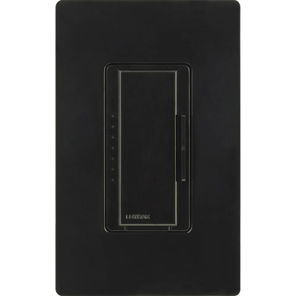 Maestro LED+ Dimmer Switch, 150-Watt, Single Pole or Multi-Location, Black - Bees Lighting