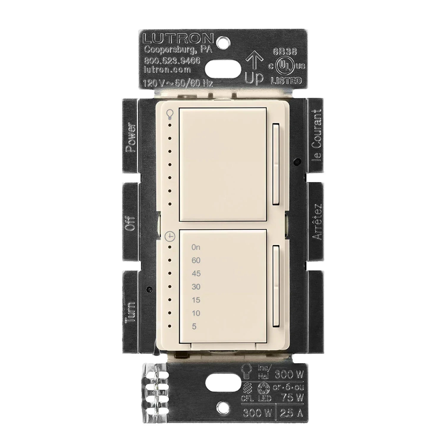 Lutron Maestro LED+ Dual Dimmer and Timer Switch - Bees Lighting