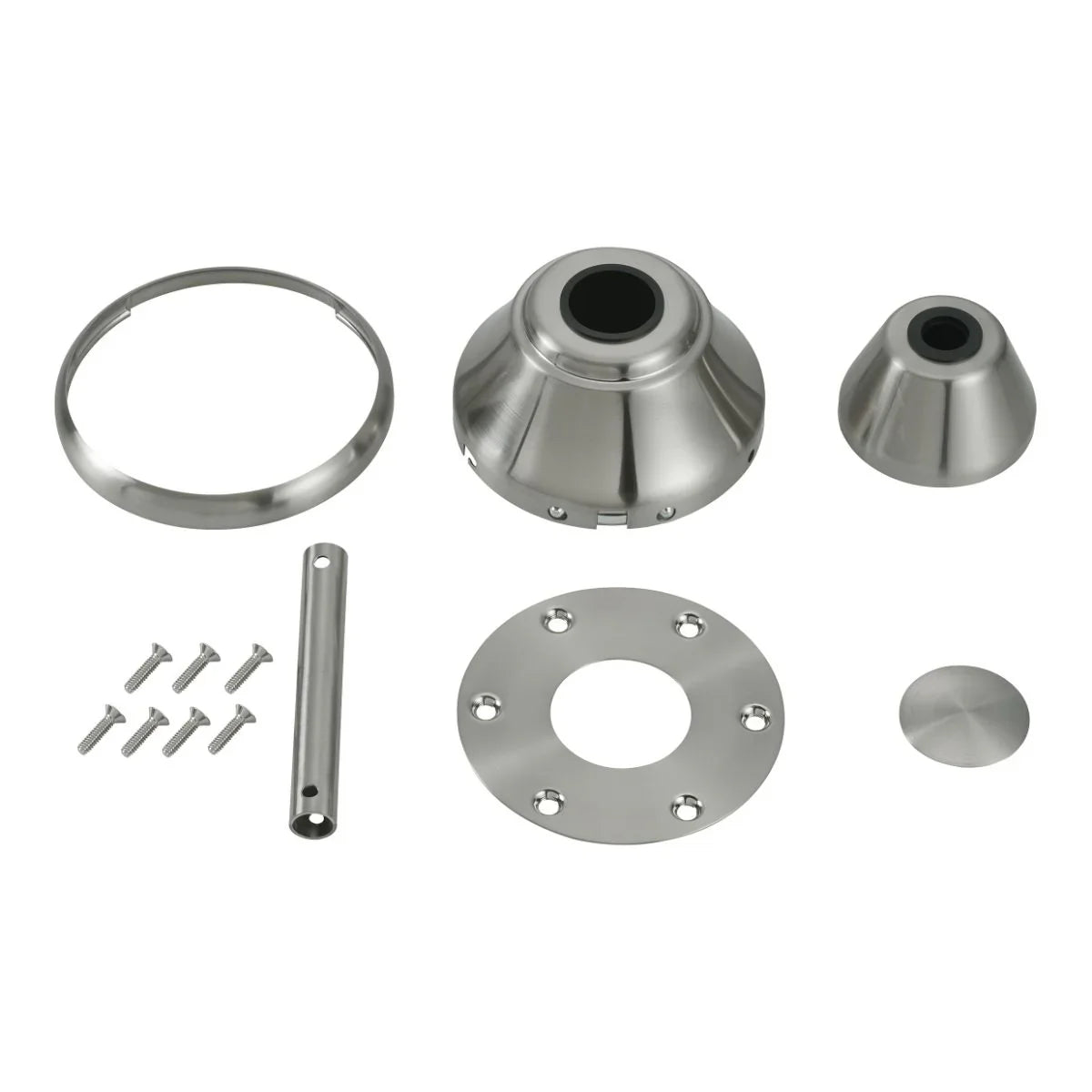 Maverick Ceiling Fan Custom Finish Kit Brushed Steel Finish - Bees Lighting