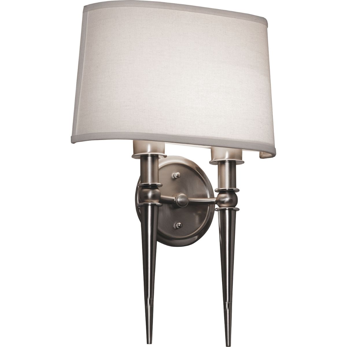 Montrose 13 in. LED Armed Sconce Satin Nickel Finish Cream Shade - Bees Lighting