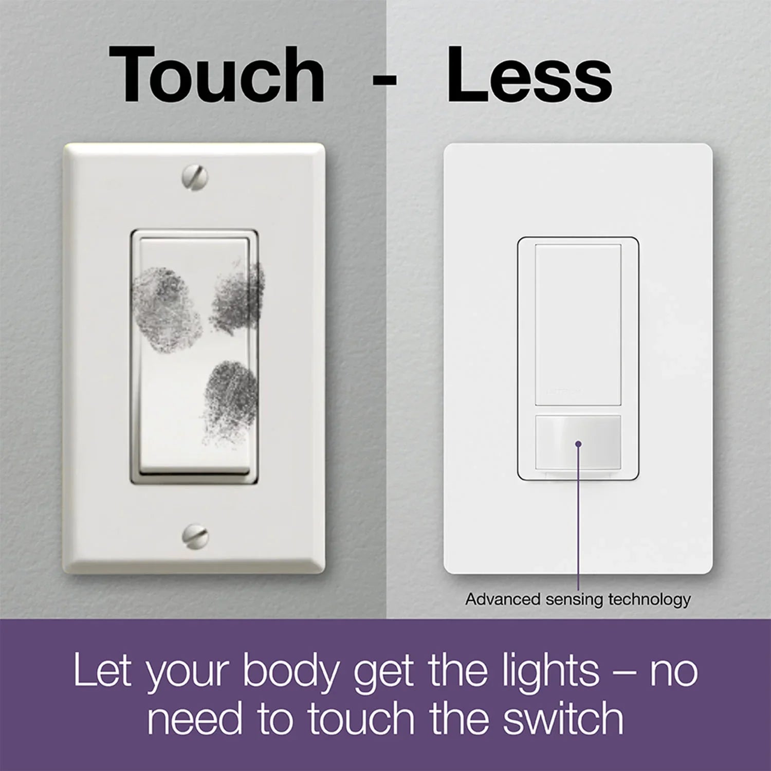 Maestro PIR 180° Occupancy|Vacancy Motion Sensor Switch, 5A, 120V, Black - Bees Lighting