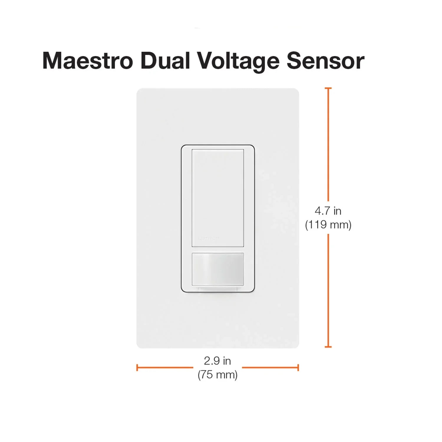 Maestro PIR 180° Occupancy|Vacancy Motion Sensor Switch, 6A, 120-277V, Light Almond - Bees Lighting