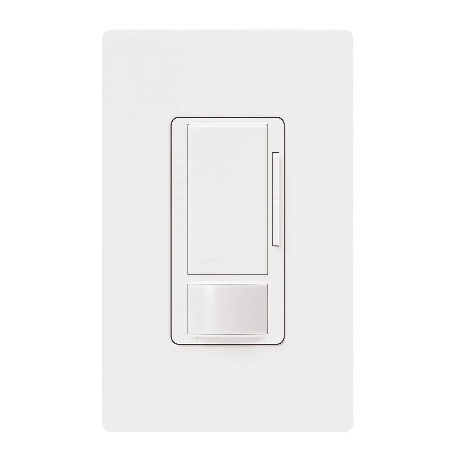 Maestro PIR 180° Vacancy Motion + 0-10V Dimmer Swtich, 8A, 120-277V, White - Bees Lighting