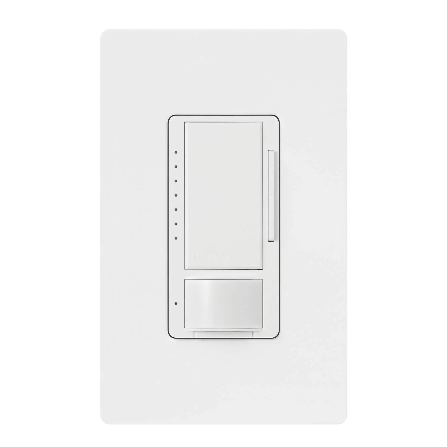 Maestro PIR 180° Occupany|Vanancy Motion Sensor LED+ Dimmer Switch, 150W, 120V, White - Bees Lighting