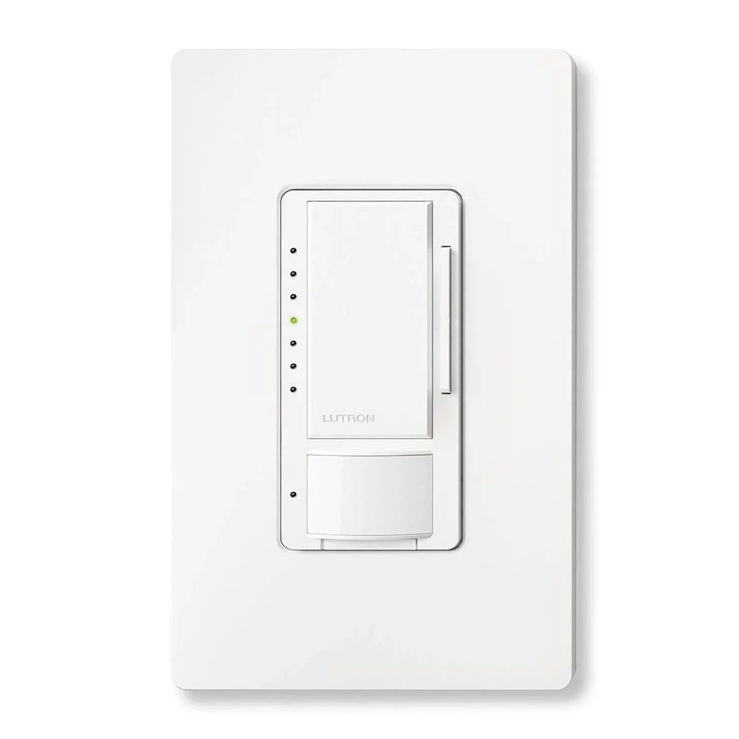 Maestro PIR 180° Vacancy Motion Sensor LED+ Dimmer Switch, 150W, 120V, White - Bees Lighting