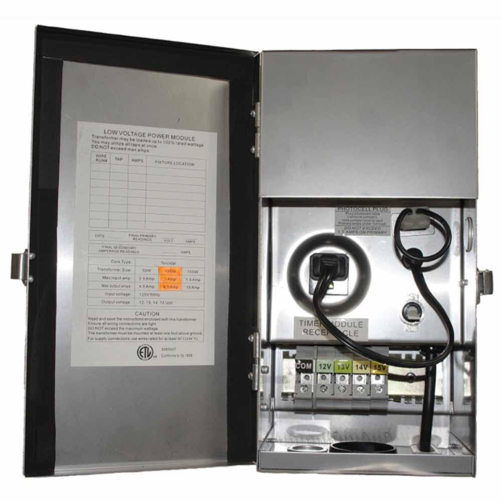 Multi Tap 100W Low Voltage Landscape Transformer, 12-15 Volts | Commercial Grade - Bees Lighting