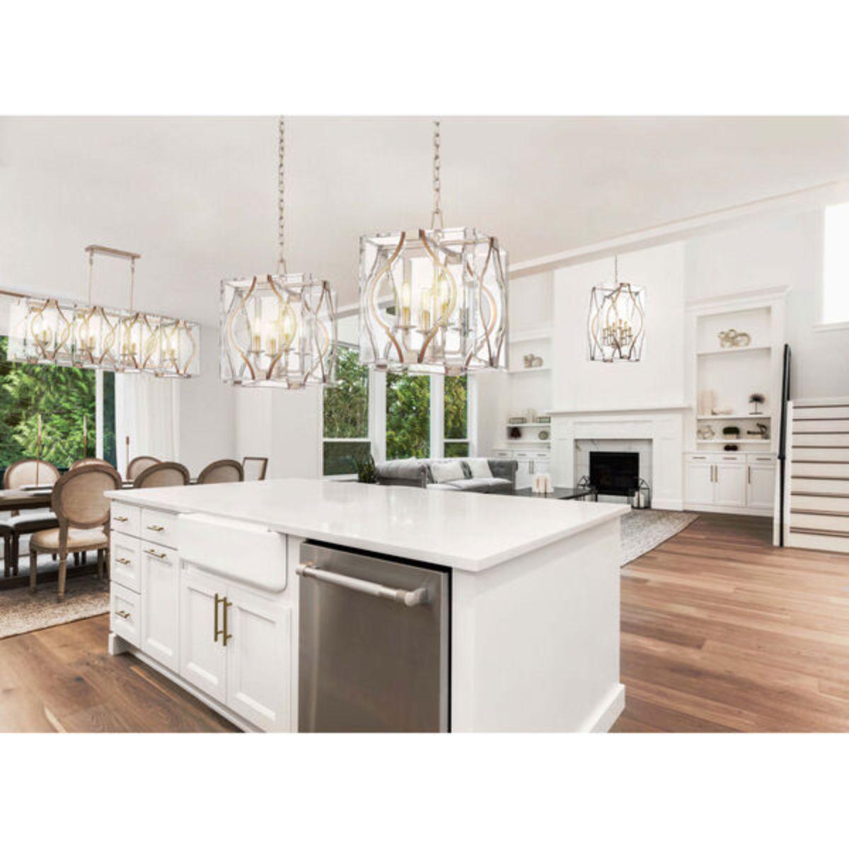 Brenton Cove 50 in. 8 lights Pendant Light Gold Finish - Bees Lighting