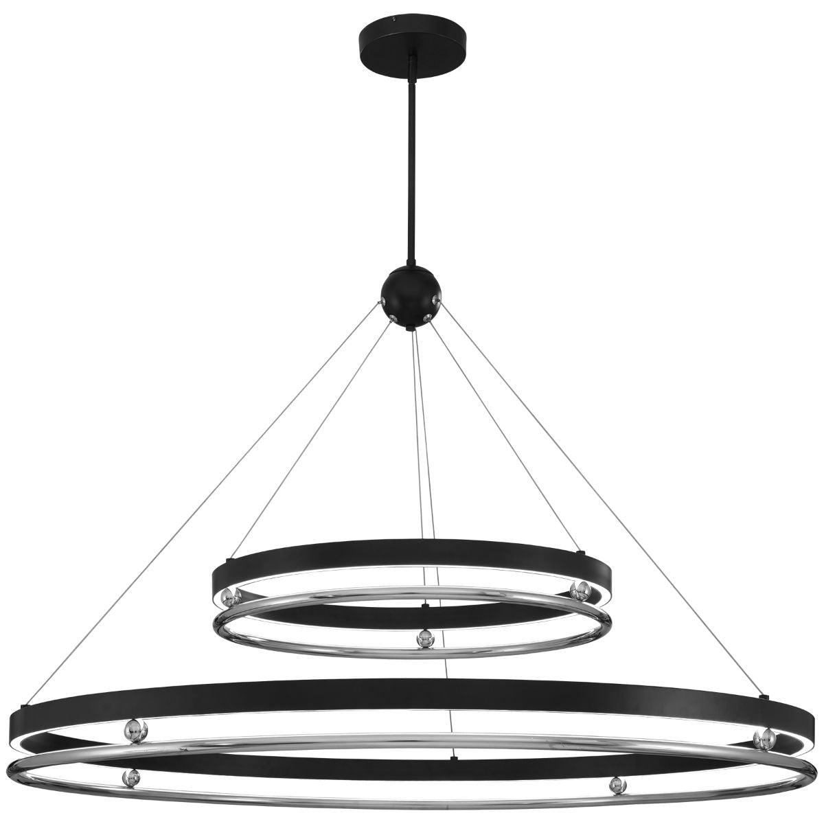 Grande Illusion 48 in. LED Pendant Light Polished Nickel Finish - Bees Lighting