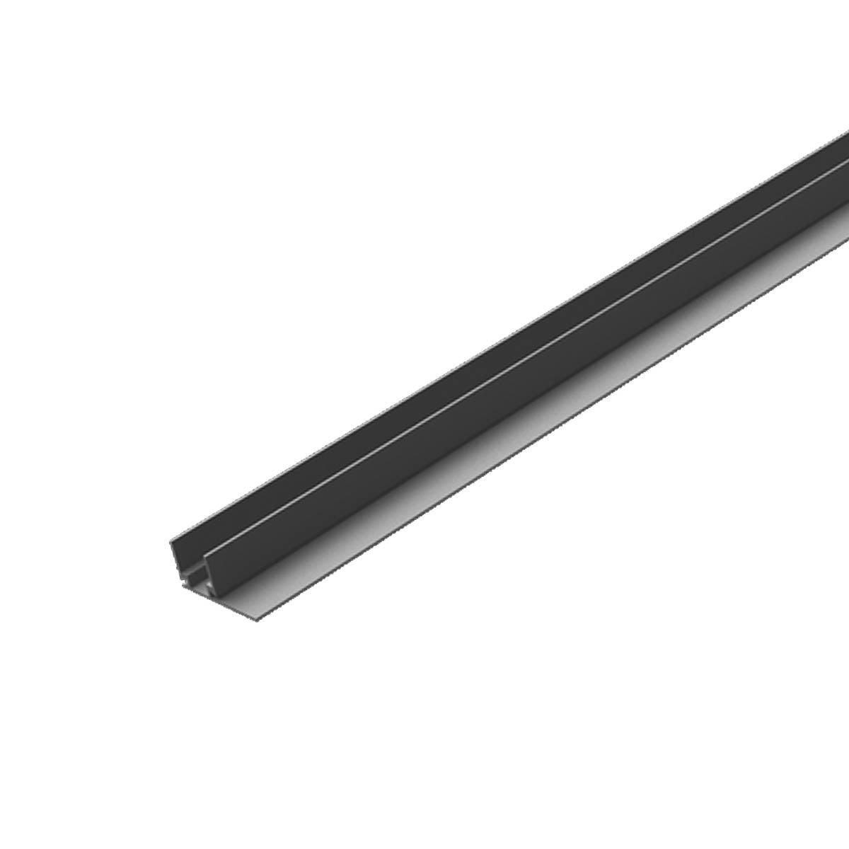 NeonFlex PRO-L 1m, Black Aluminum “F” Channel + 20mm Flange - Bees Lighting