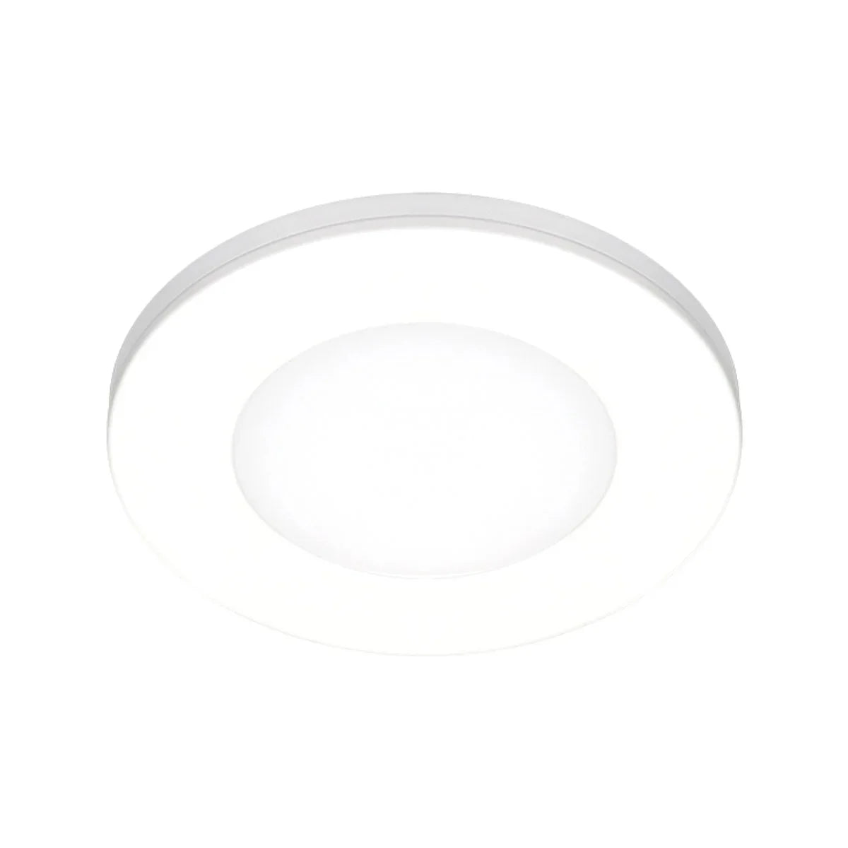 Omni Slim LED Puck Light, 280 Lumens, 27K|30K|40K, 24VDC, White & Black Trim - Bees Lighting