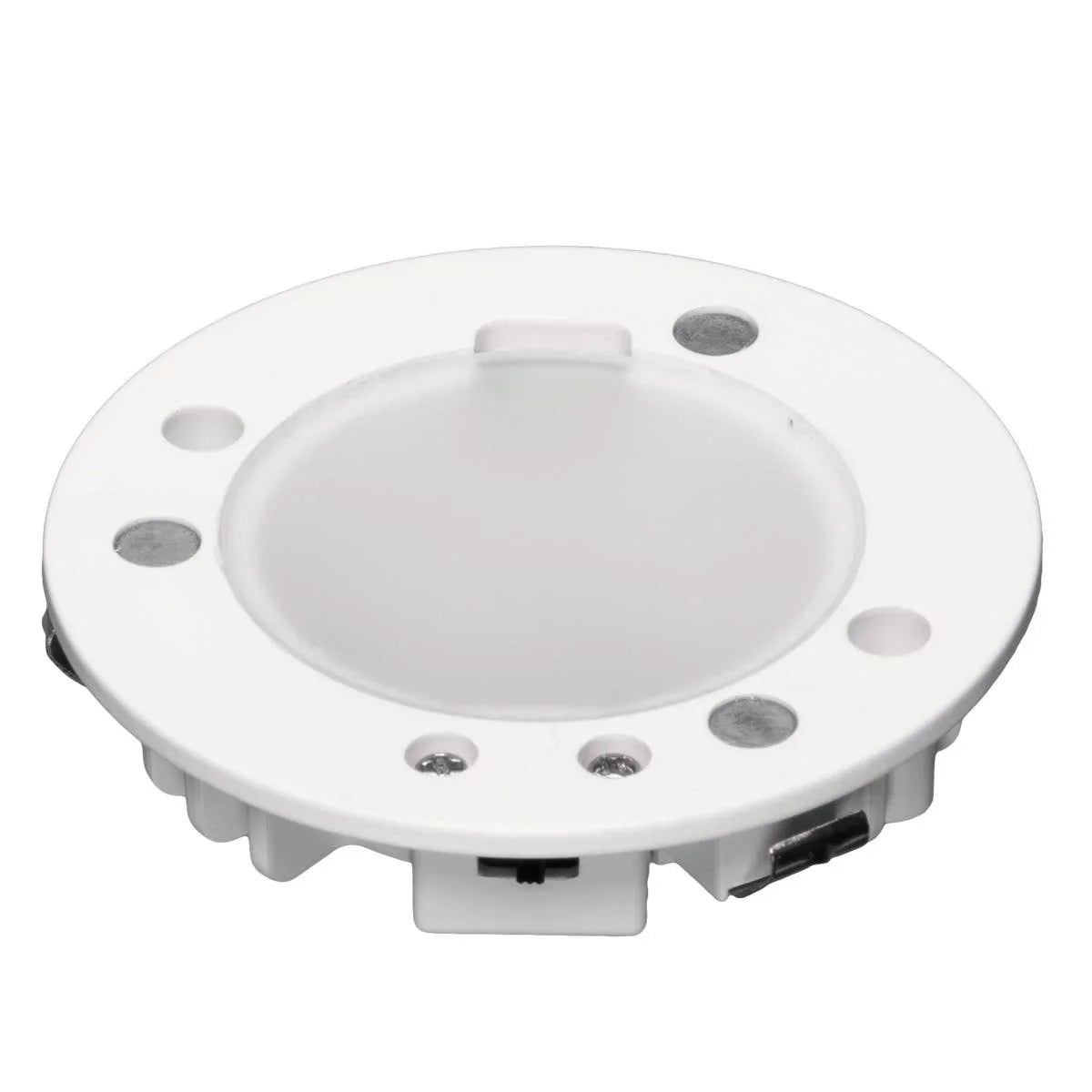 Omni Slim LED Puck Light, 280 Lumens, 27K|30K|40K, 24VDC, White & Black Trim - Bees Lighting