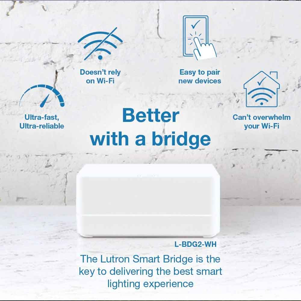 Caseta Wireless Smart Dimmer Switch (2 count) Smart Bridge, Pico Pedestals and Remote Control Kit - Bees Lighting