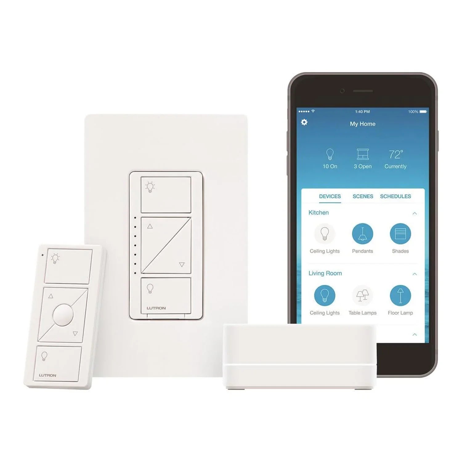 Caseta Wireless PRO Dimmer Switch, Smart Bridge, and Pico Remote Control Kit - Bees Lighting