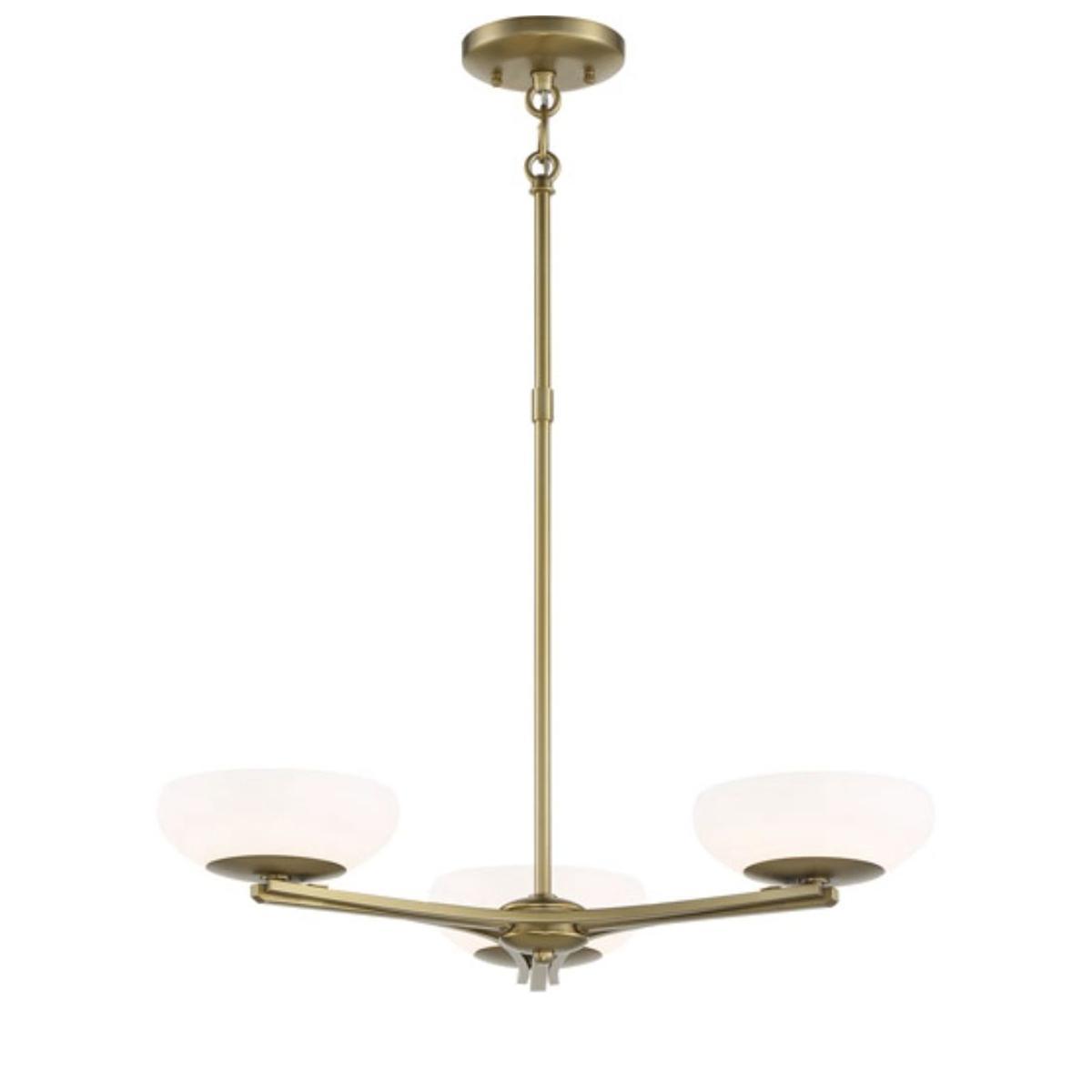 Scale 24 in. 3 Lights LED Chandelier Brass Finish - Bees Lighting