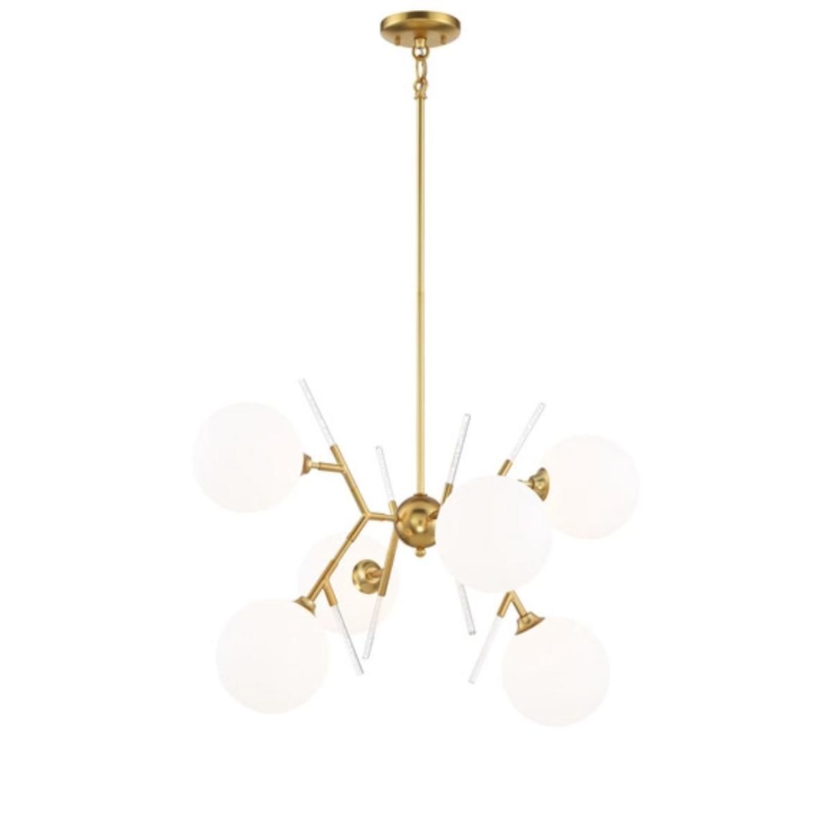 Polares 28 in. 6 Lights Chandelier Gold finish - Bees Lighting