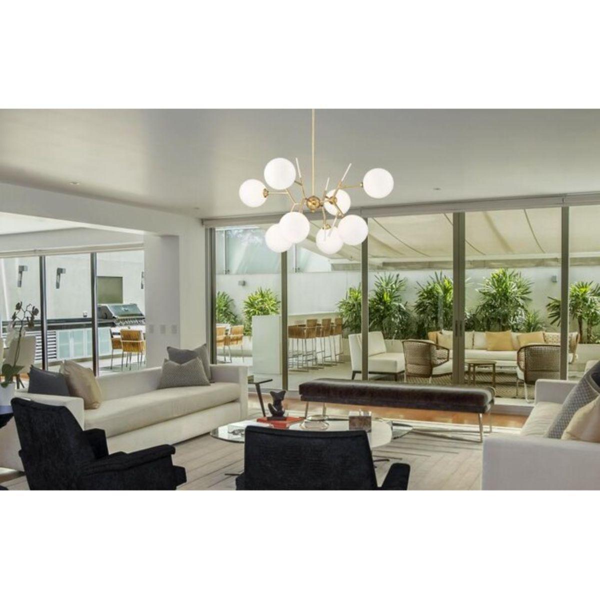 Polares 36 in. 8 Lights Chandelier Gold finish - Bees Lighting
