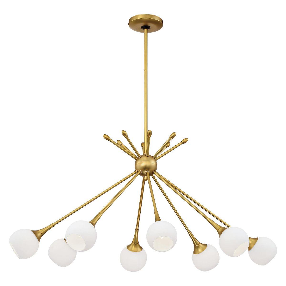 Pontil 37 in. 8 Lights Pendant Light Gold finish - Bees Lighting