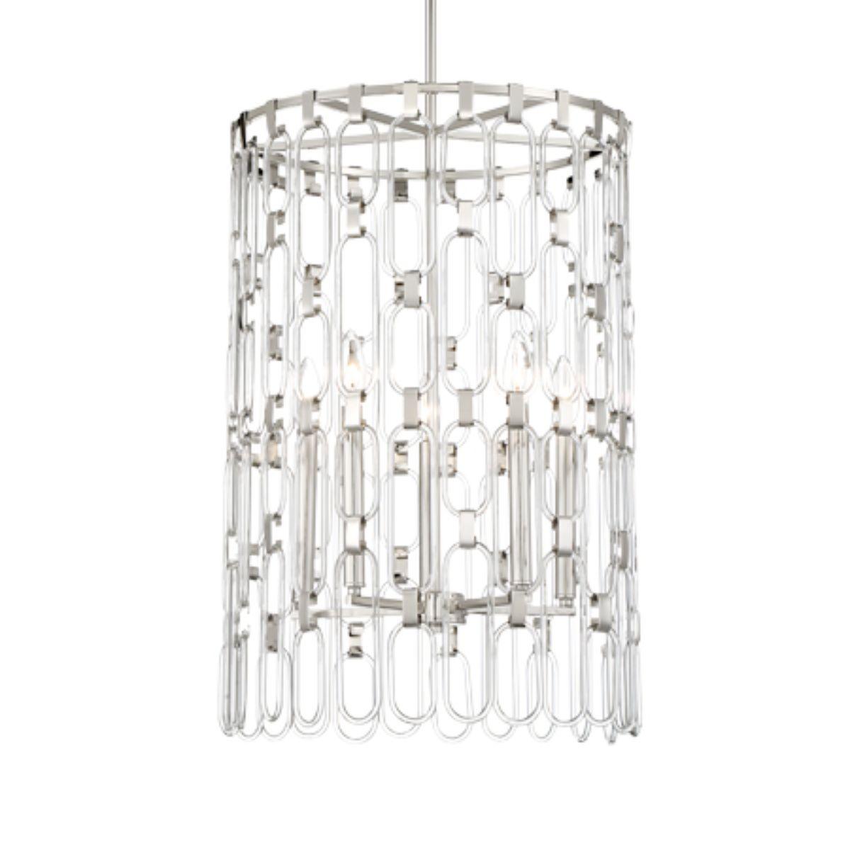 Charming 17 in. 5 Lights Pendant Light Polished Nickel finish - Bees Lighting