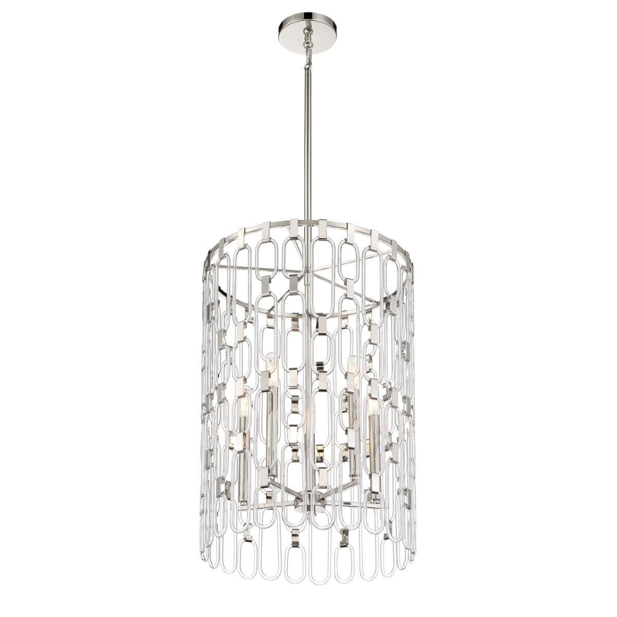Charming 17 in. 5 Lights Pendant Light Polished Nickel finish - Bees Lighting
