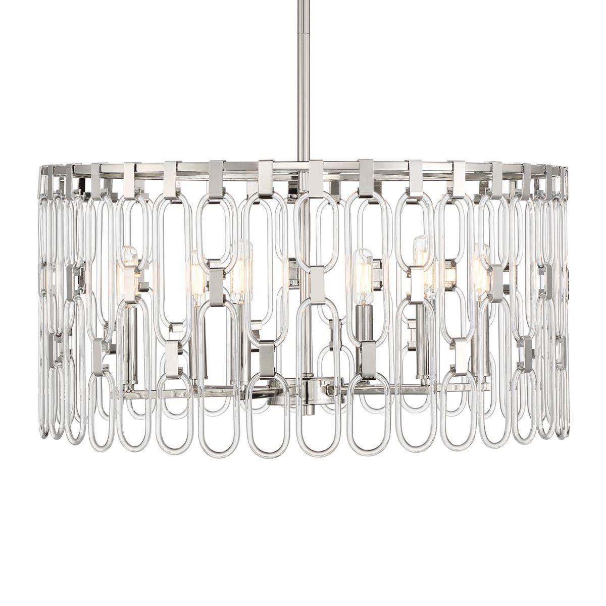 Charming 24 in. 6 Lights Pendant Light Polished Nickel finish - Bees Lighting