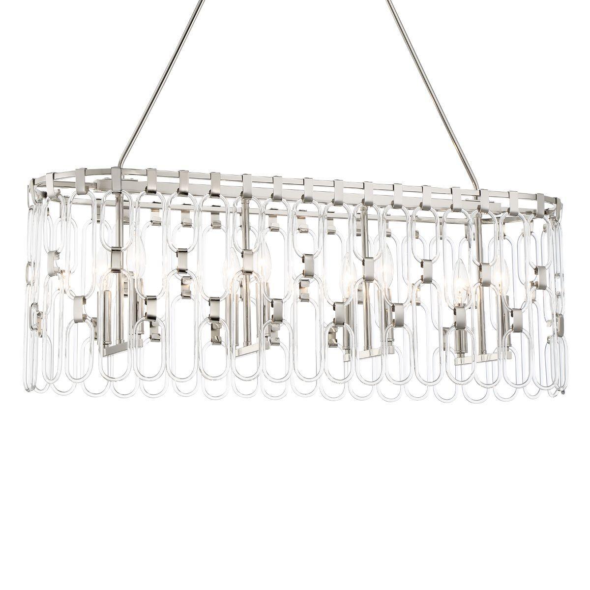 Charming 36 in. 8 lights Pendant Light Polished Nickel finish - Bees Lighting