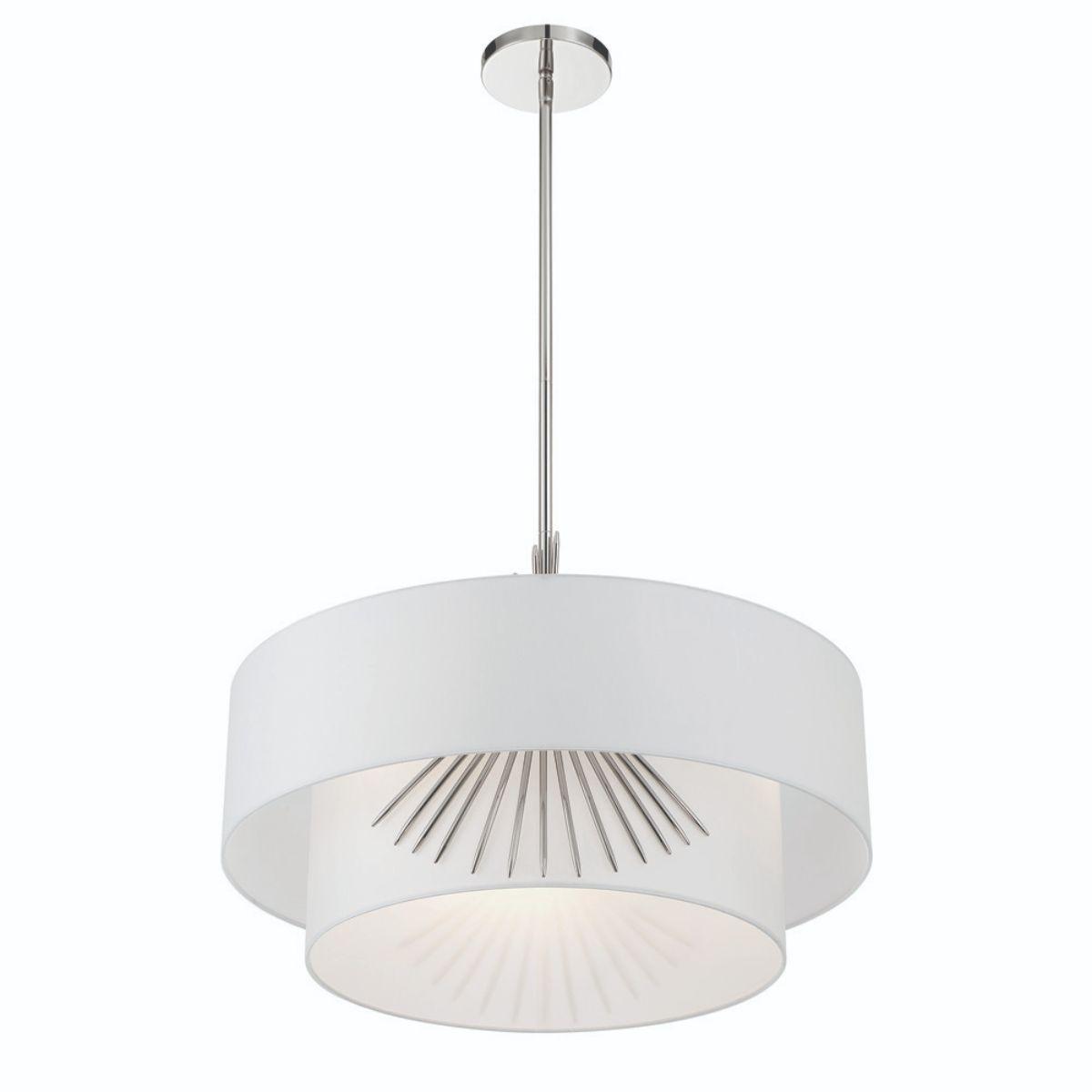 Gramercy 22 in. 3 Lights Pendant Light Polished Nickel finish - Bees Lighting