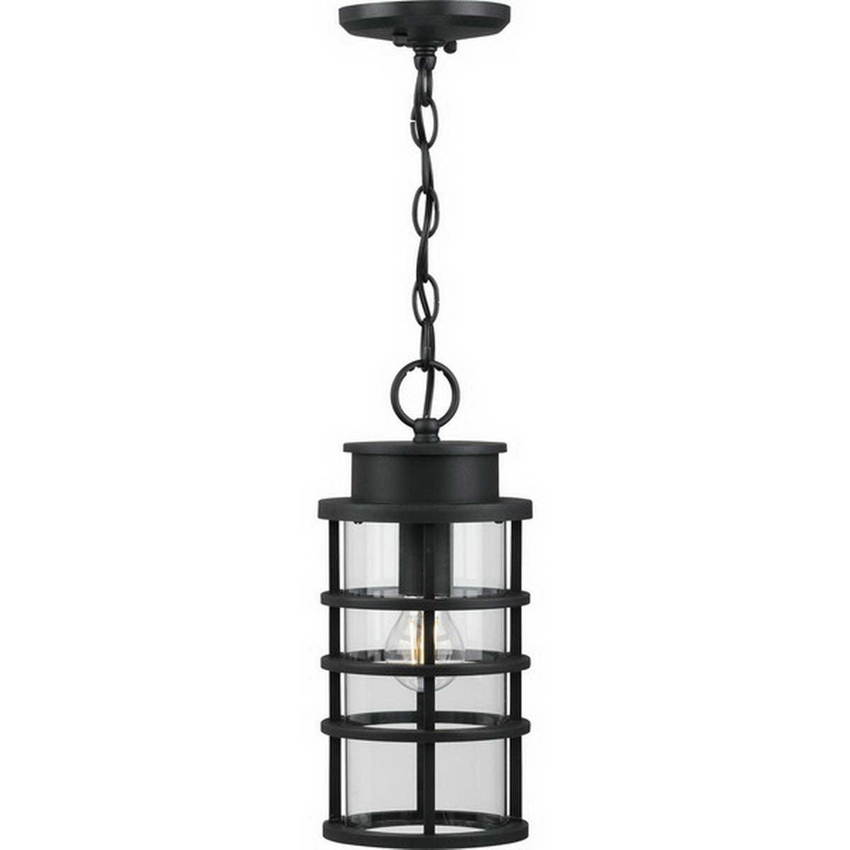 Port Royal 14 in. Outdoor Hanging Lantern Black Finish
