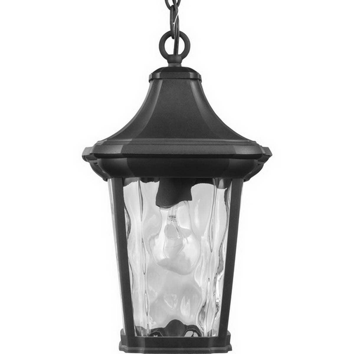 Marquette 15 in. Outdoor Hanging Lantern Black Finish