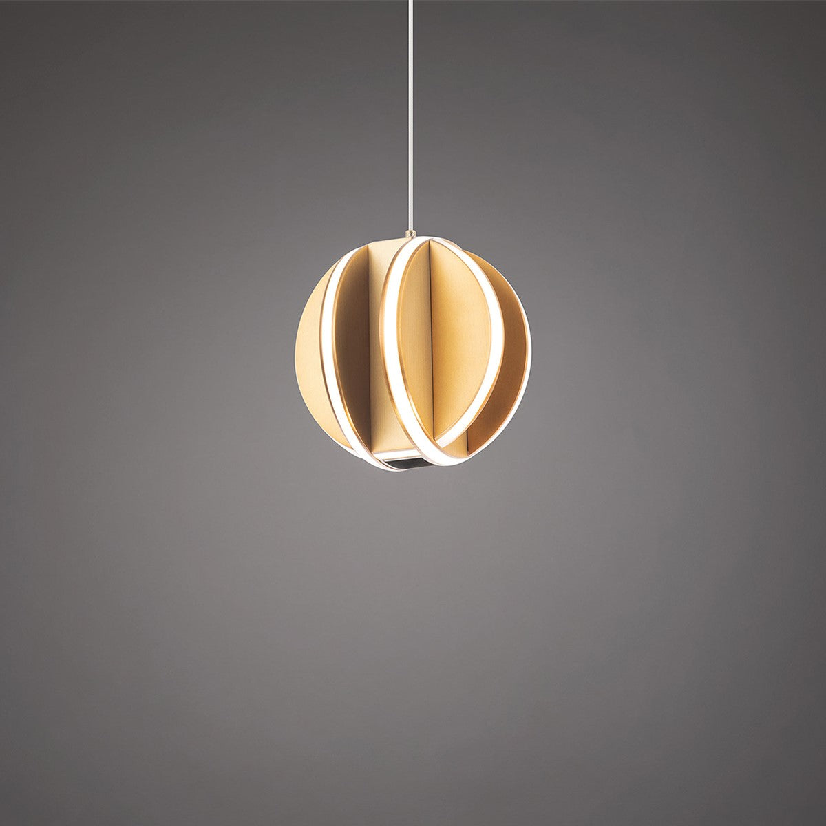Carillion 6 in. LED Pendant Light Brass Finish - Bees Lighting