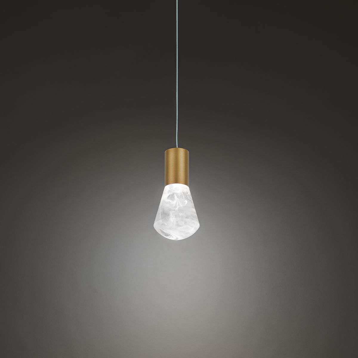 Plum 6 in. LED Pendant Light Brass Finish - Bees Lighting