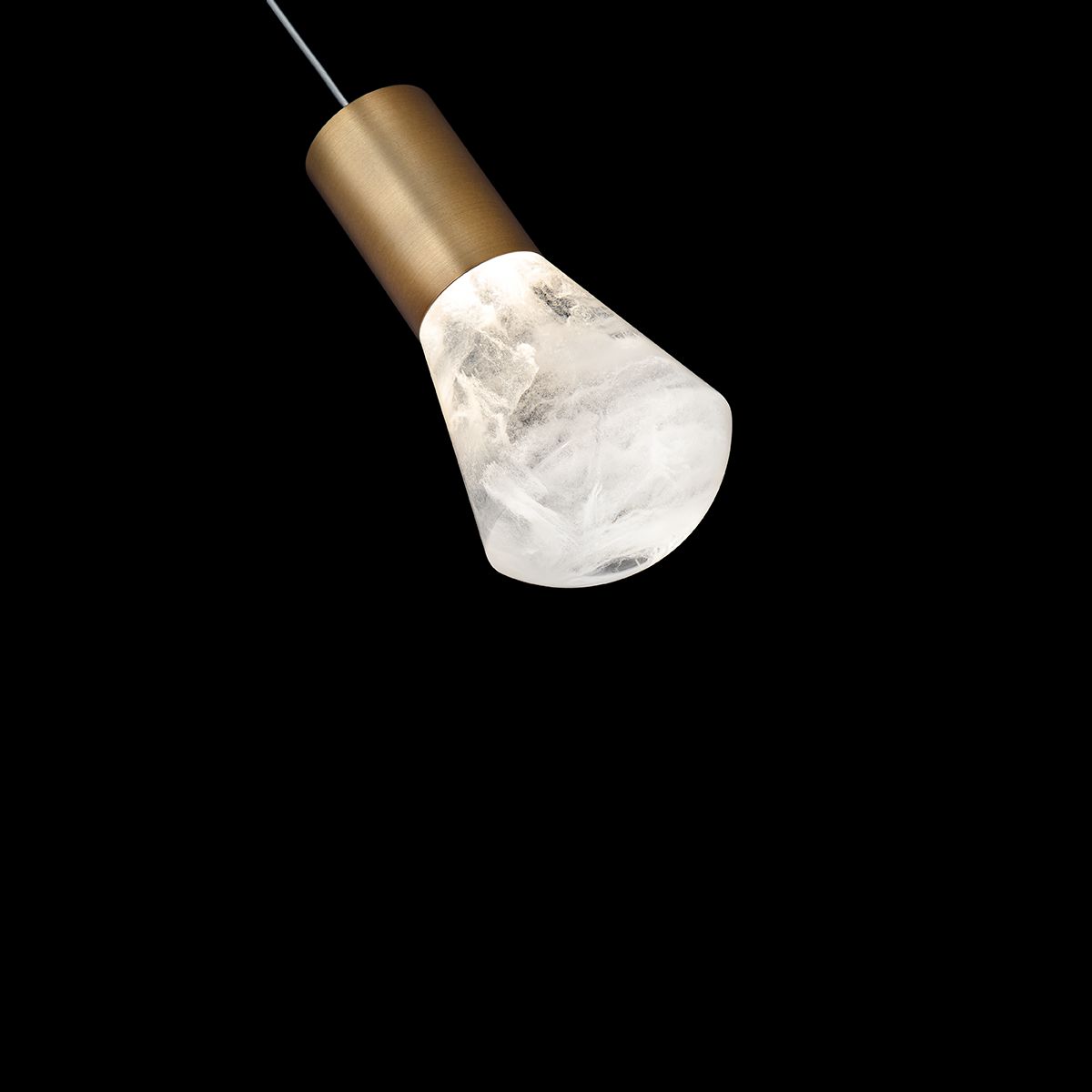Plum 6 in. LED Pendant Light Brass Finish - Bees Lighting