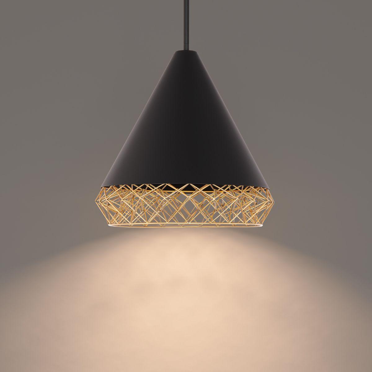 Lacey 16 in. LED Pendant Light Black finish - Bees Lighting