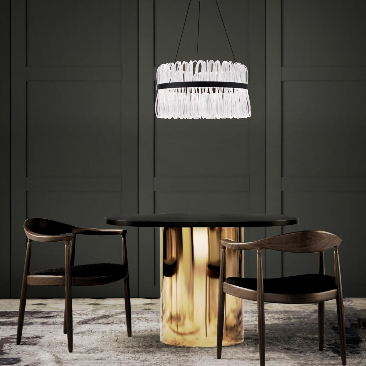 Charlize 26 in. LED Pendant Light Black Finish - Bees Lighting