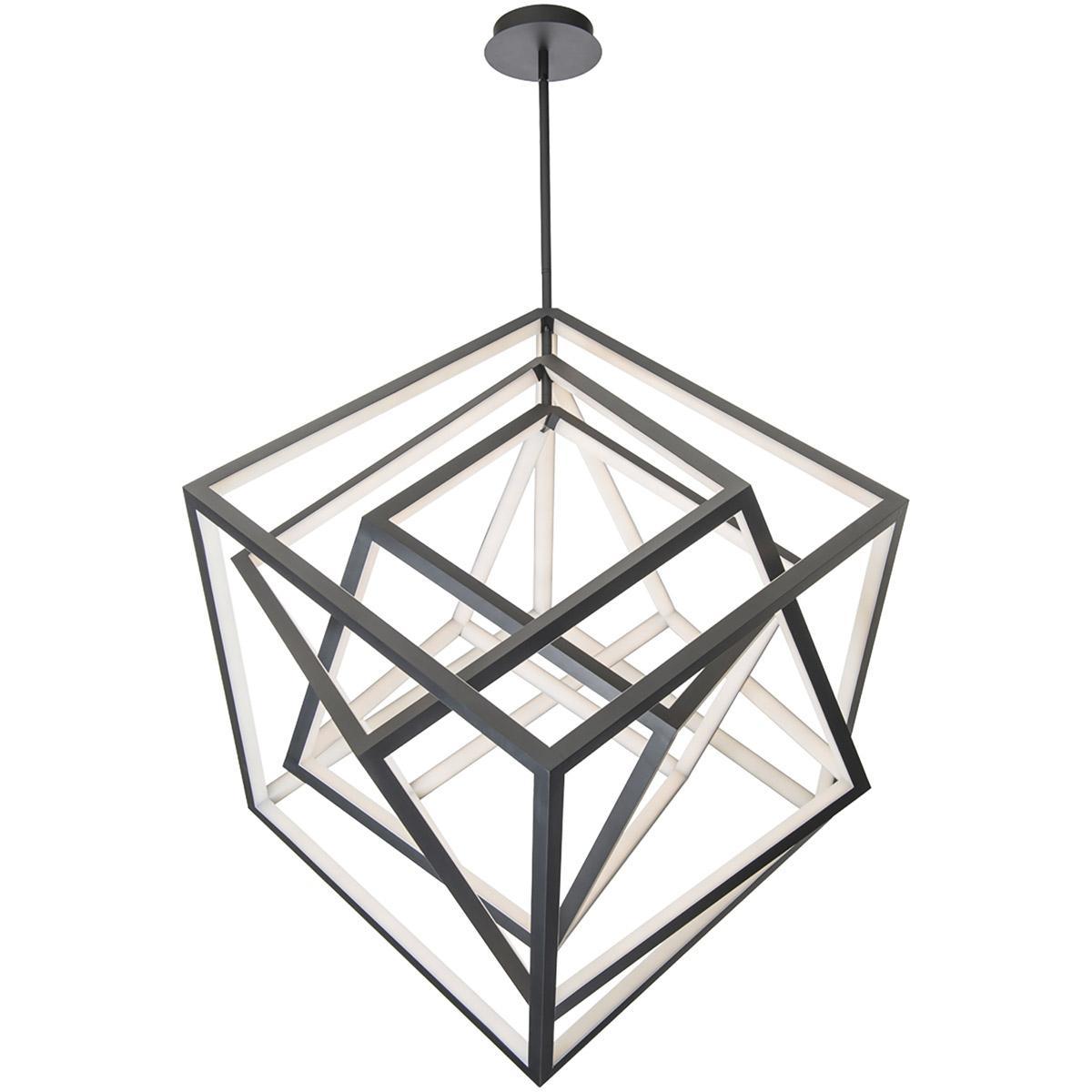 Atlas 41 in. LED Pendant Light Black Finish - Bees Lighting