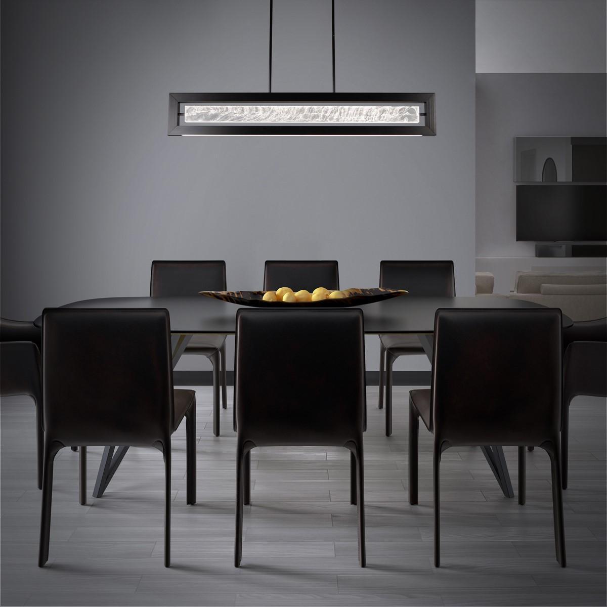 Equilibrium 48 in. LED Pendant Light Black Finish - Bees Lighting