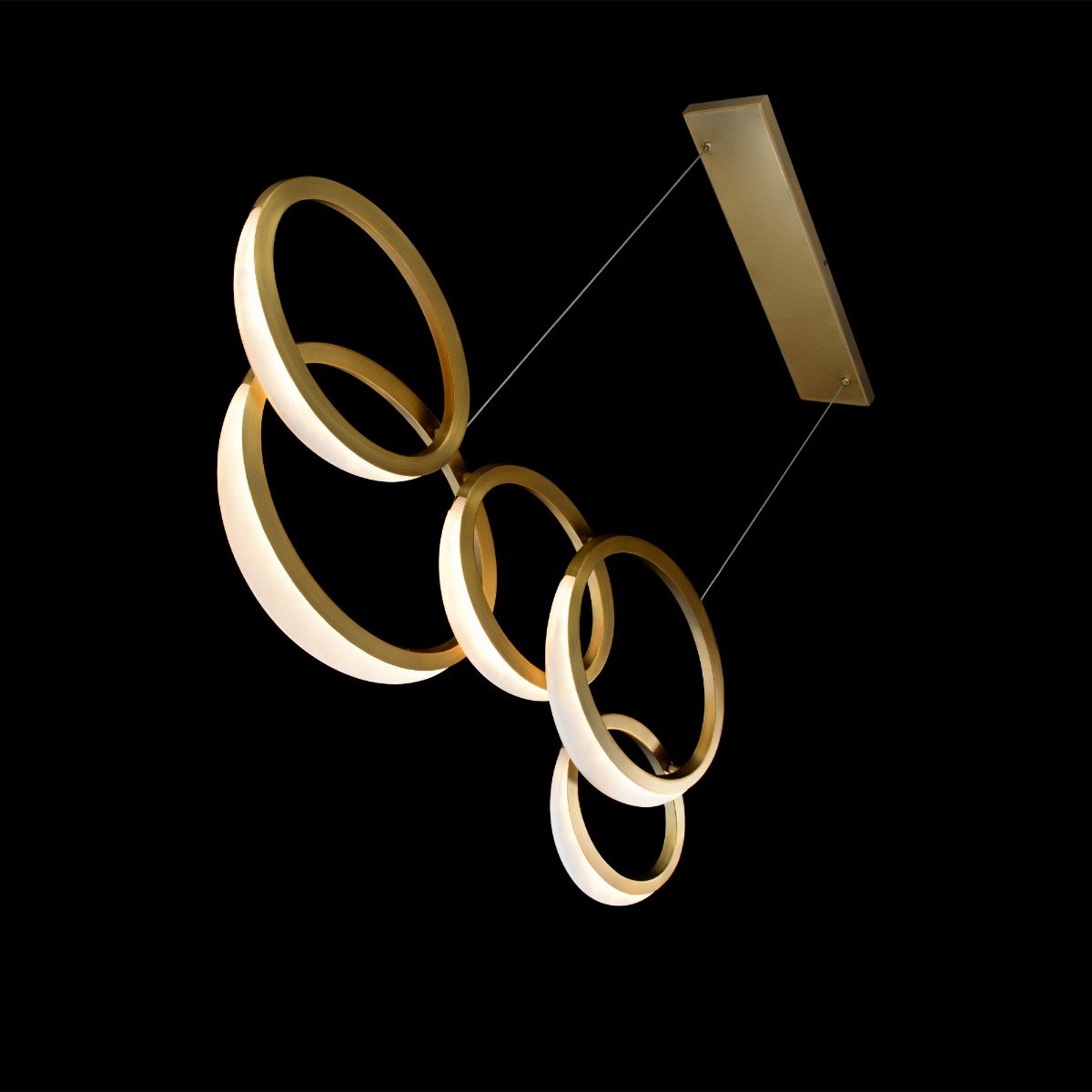 Orion 46 in. LED Pendant Light Brass Finish - Bees Lighting